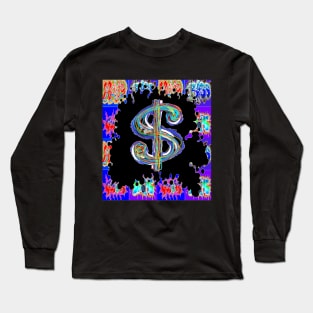 Dollar Rap Graffiti Long Sleeve T-Shirt